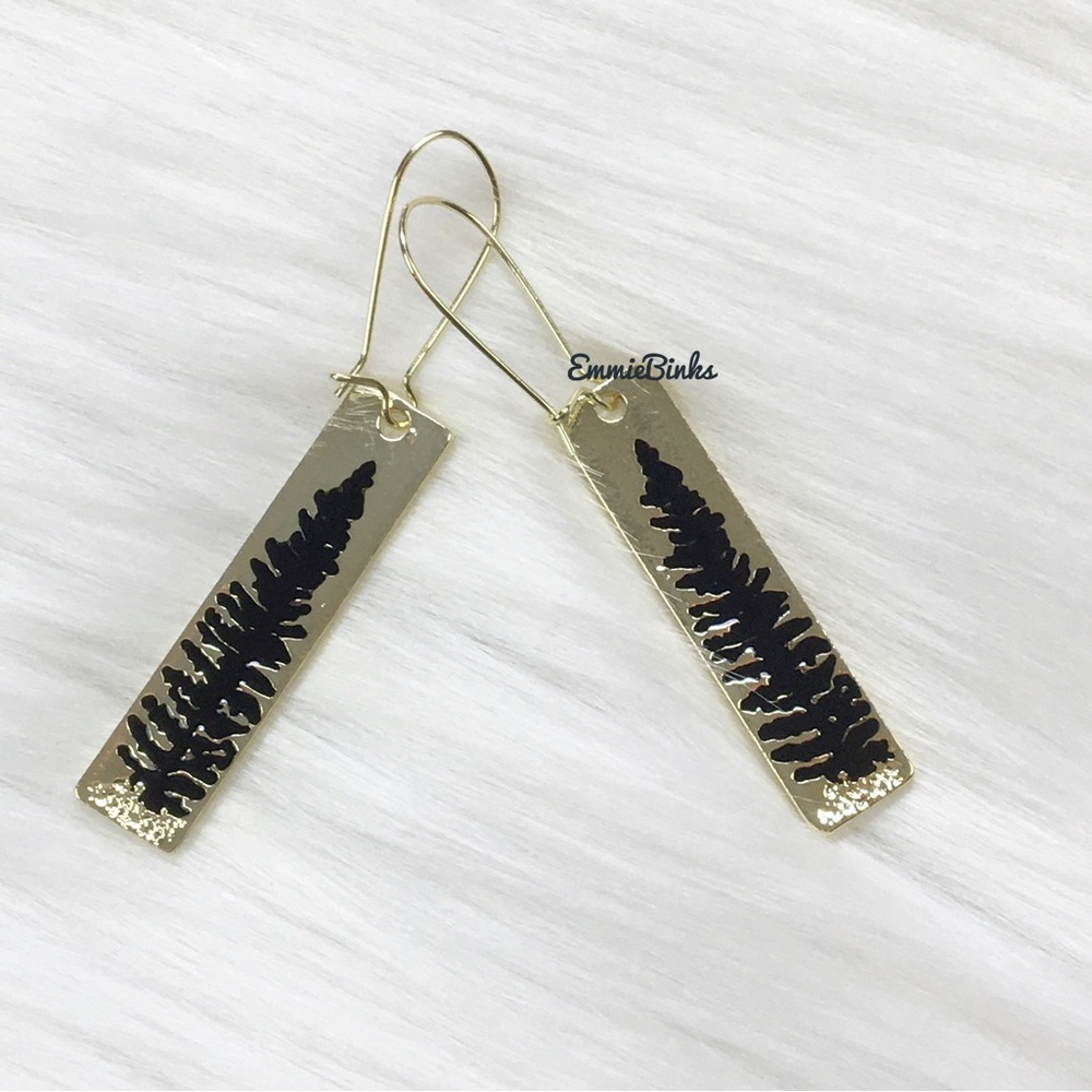 💥3for$28 New Bohemian Hand Printed Tree Brass Drop Dangle Earrings ~ Etsy Gift